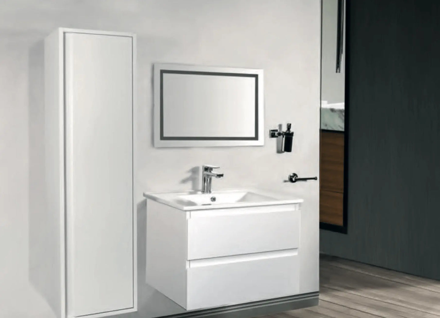 SaniSupreme Creavit Aloni spiegel met LED verlichting en spiegelverwarming 160×60