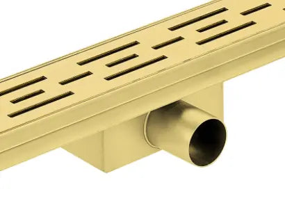 SaniSupreme Creavit RVS Douchedrain GOUD BRUSH met Flens 80 cm - Douchegoot uitneembaar sifon