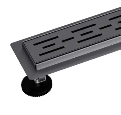 SaniSupreme Creavit RVS Douchedrain GUNMETAL met Flens 100 cm - Douchegoot uitneembaar sifon