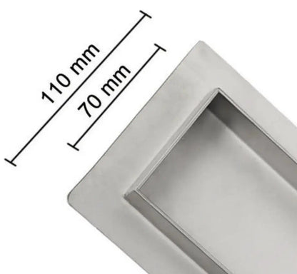 SaniSupreme Creavit RVS Douchedrain GUNMETAL met Flens 50 cm - Douchegoot uitneembaar sifon