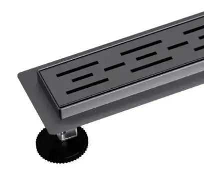 SaniSupreme Creavit RVS Douchedrain GUNMETAL met Flens 50 cm - Douchegoot uitneembaar sifon