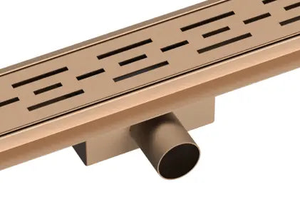 SaniSupreme Creavit RVS Douchedrain KOPER BRUSH met Flens 60 cm - Douchegoot uitneembaar sifon