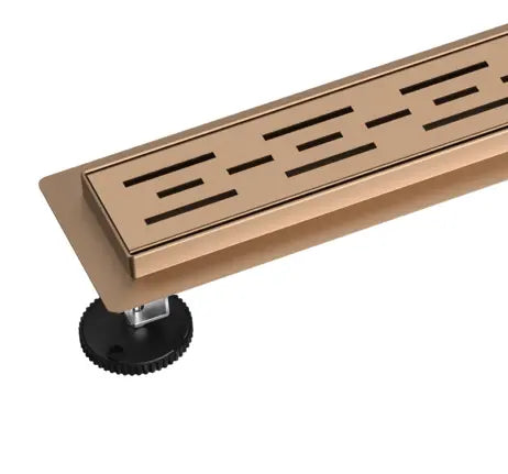 SaniSupreme Creavit RVS Douchedrain KOPER BRUSH met Flens 80 cm - Douchegoot uitneembaar sifon