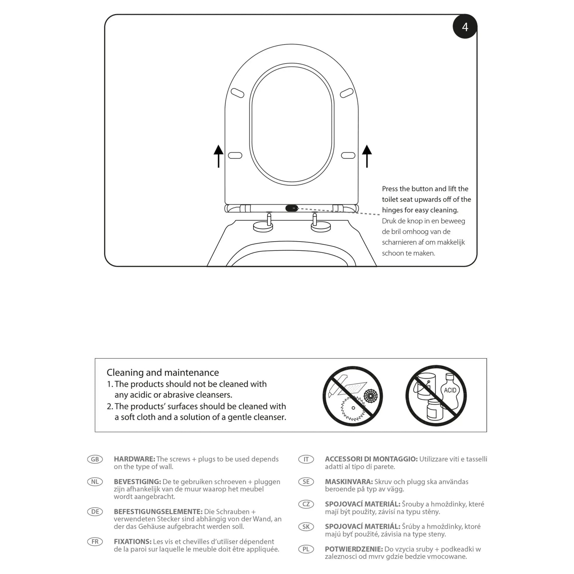 SaniSupreme Differnz wandcloset Spoelrandloos 51.5 x 35.5cm incl. softclose zitting mat wit