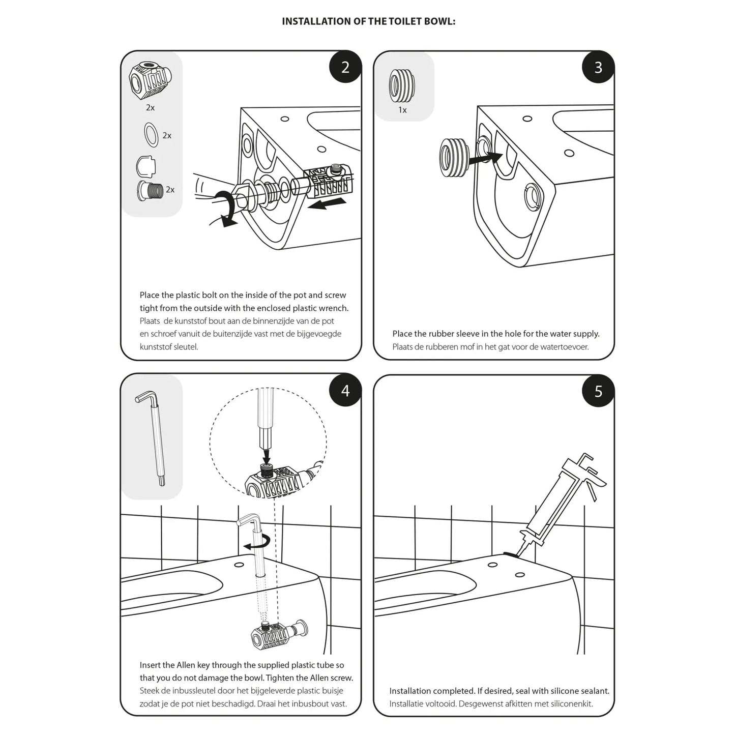 SaniSupreme Differnz wandcloset Spoelrandloos 51.5 x 35.5cm incl. softclose zitting mat wit