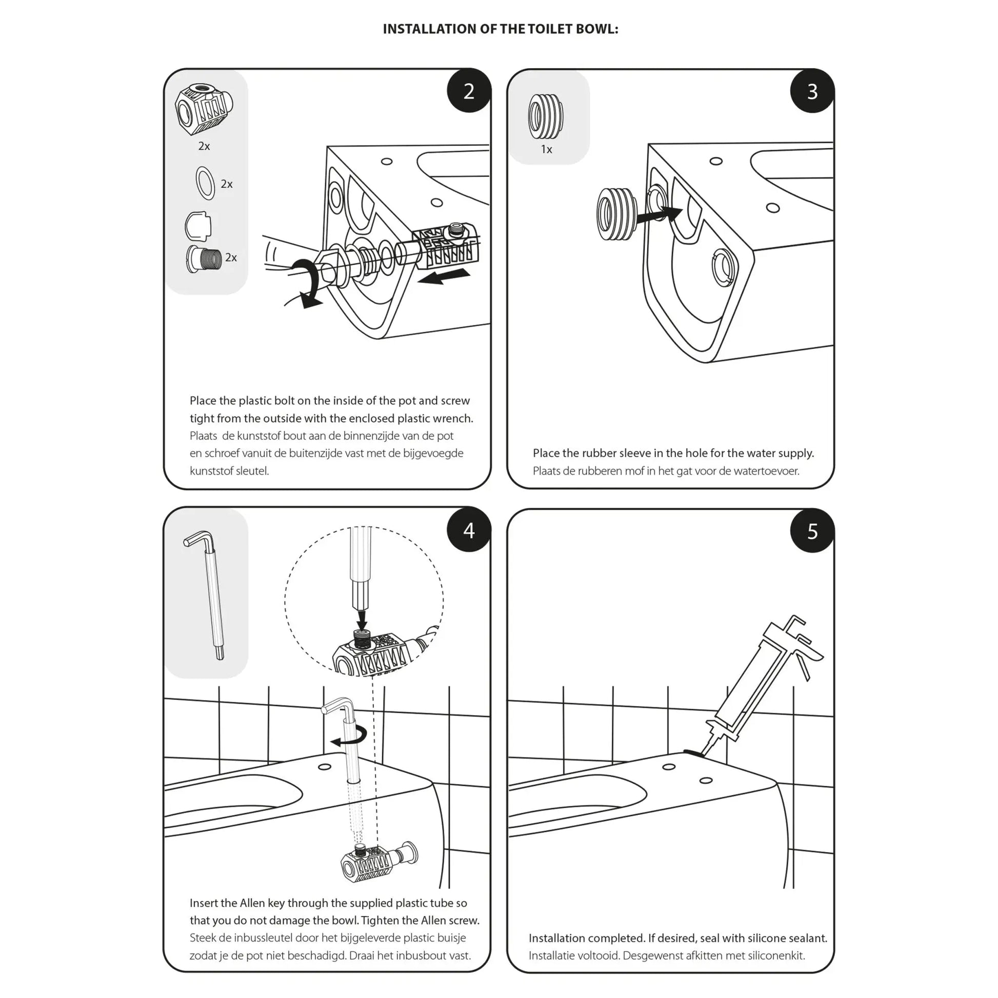 SaniSupreme Differnz wandcloset Spoelrandloos 51.5 x 35.5cm incl. softclose zitting mat wit