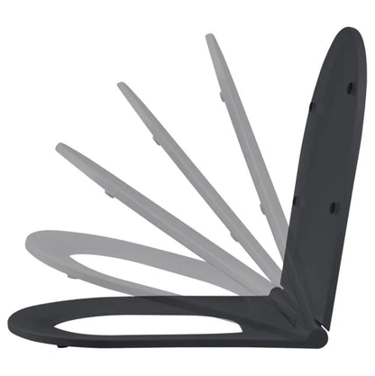 SaniSupreme Differnz wandcloset Spoelrandloos 51.5 x 35.5cm incl. softclose zitting mat zwart