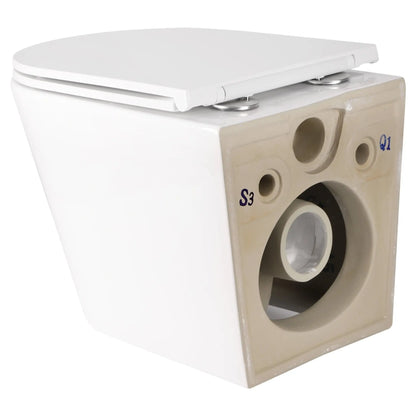 SaniSupreme Differnz wandcloset Spoelrandloos 51.5 x 35.5cm incl. softclose zitting wit glans