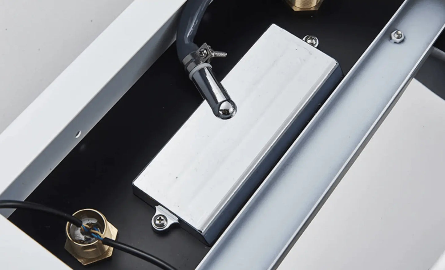 SaniSupreme Digitale Doucheset Manhattan Premium 3- weg LCD regendouche met LED Plafond Inbouwdouche 50 x 35 cm. Mat Zwart