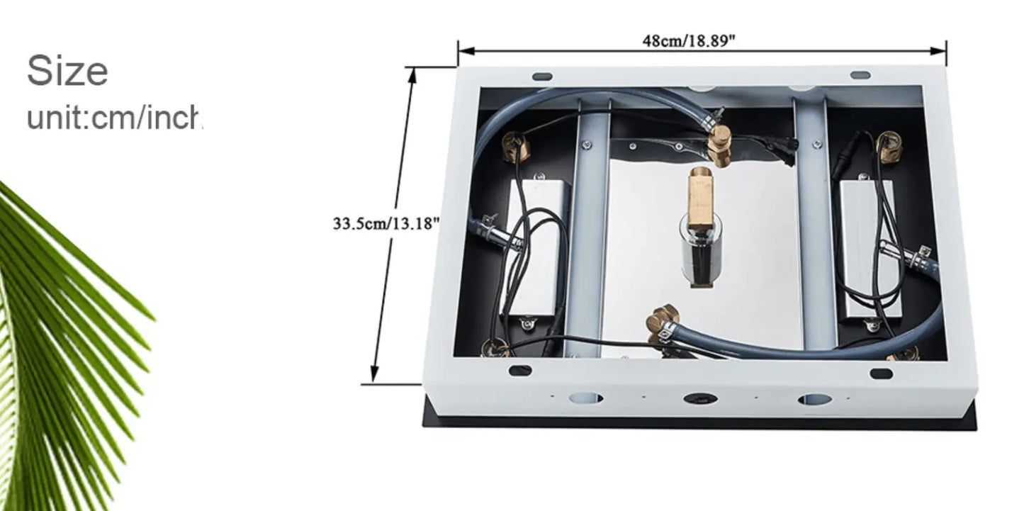 SaniSupreme Digitale Doucheset Manhattan Premium 3- weg LCD regendouche met LED Plafond Inbouwdouche 50 x 35 cm. Mat Zwart