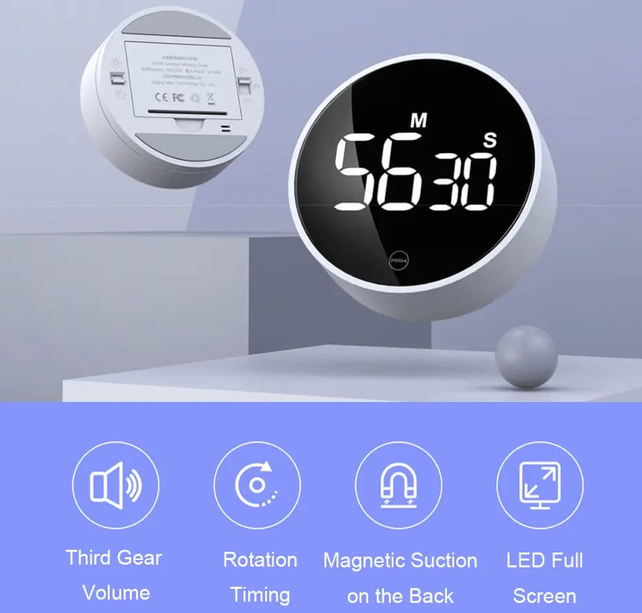 SaniSupreme Digitale LCD Kookwekker | Sport timer | Activiteit - timer | wit