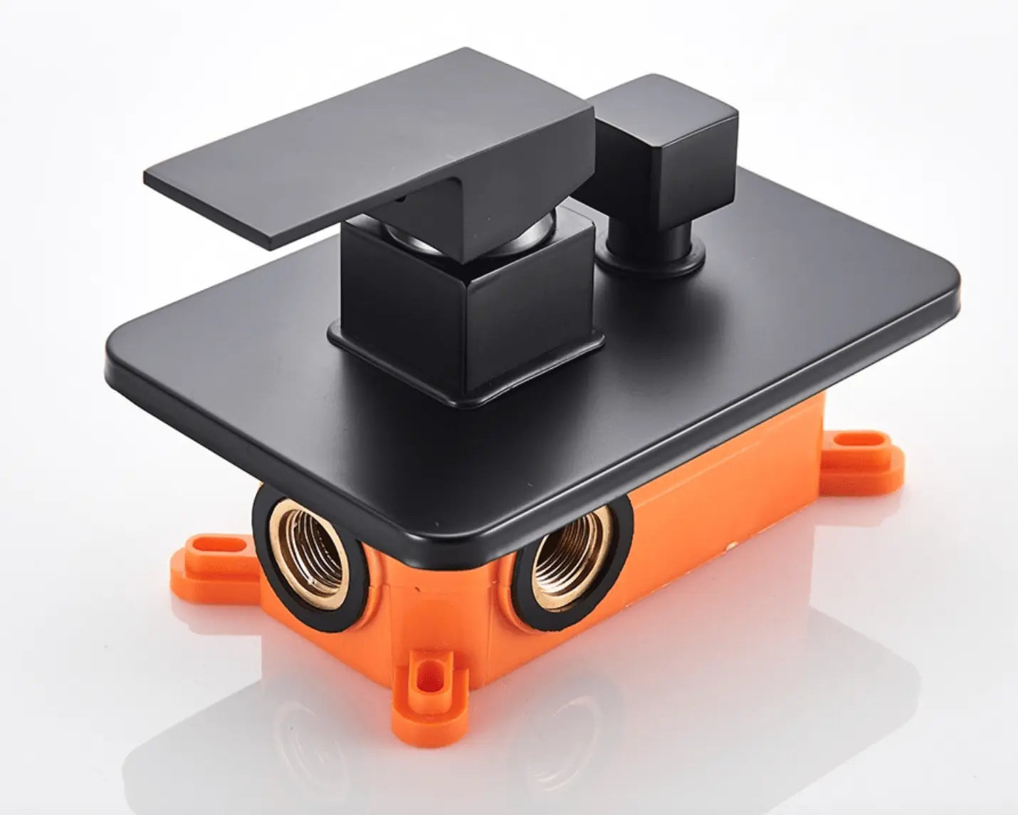 SaniSupreme Doucheset Bolivia Premium 20 cm. regendouche vierkant 2 - weg zwart inbouw