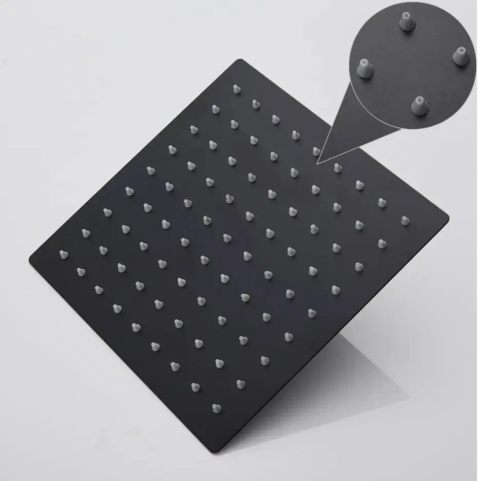 SaniSupreme Doucheset Bolivia Premium 40 cm. regendouche vierkant 2 - weg zwart inbouw