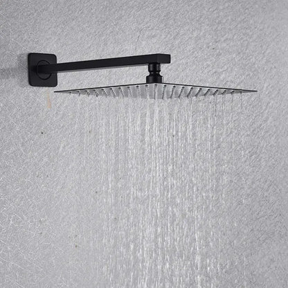 SaniSupreme Doucheset Bolivia Premium 40 cm. regendouche vierkant 2 - weg zwart inbouw