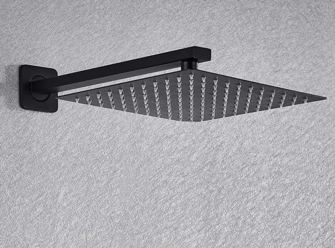 SaniSupreme Doucheset Bolivia Premium 40 cm. regendouche vierkant 2 - weg zwart inbouw