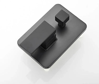 SaniSupreme Doucheset Bolivia Premium 40 cm. regendouche vierkant 2 - weg zwart inbouw