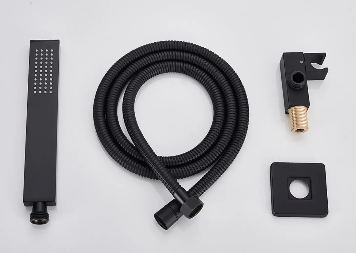 SaniSupreme Doucheset Costa Rica 10 inch regendouche vierkant 2 - weg zwart inbouw