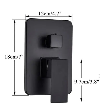 SaniSupreme Doucheset Costa Rica 10 inch regendouche vierkant 2 - weg zwart inbouw