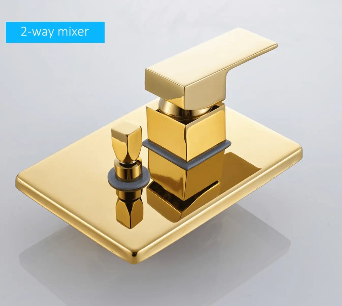 SaniSupreme Doucheset Costa Rica 12 inch regendouche vierkant 2 - weg goud glans inbouw