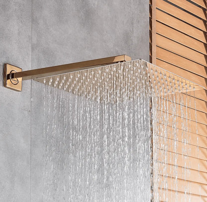 SaniSupreme Doucheset Costa Rica 8 inch regendouche vierkant 2 - weg goud glans inbouw