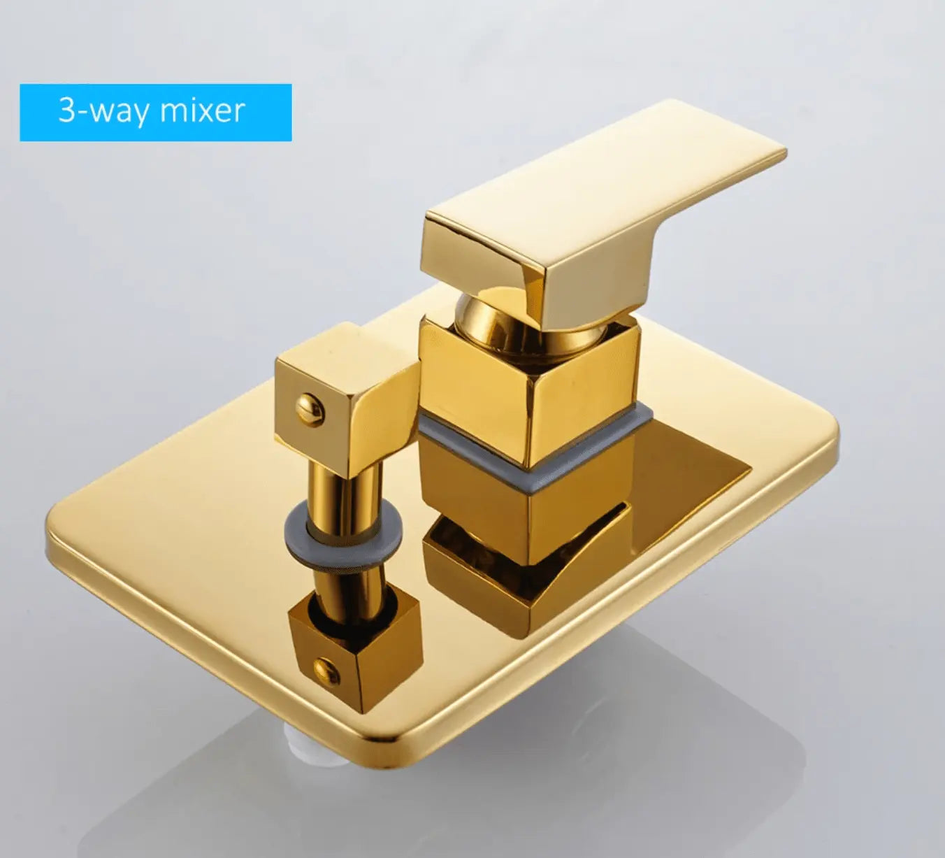 SaniSupreme Doucheset Costa Rica 8 inch regendouche vierkant 2 - weg goud glans inbouw