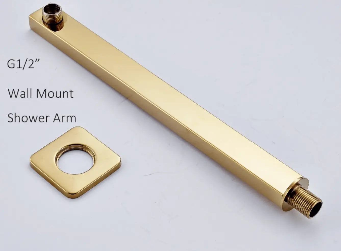 SaniSupreme Doucheset Costa Rica 8 inch regendouche vierkant 2 - weg goud glans inbouw