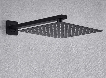 SaniSupreme Doucheset Costa Rica 8 inch regendouche vierkant 2 - weg zwart inbouw