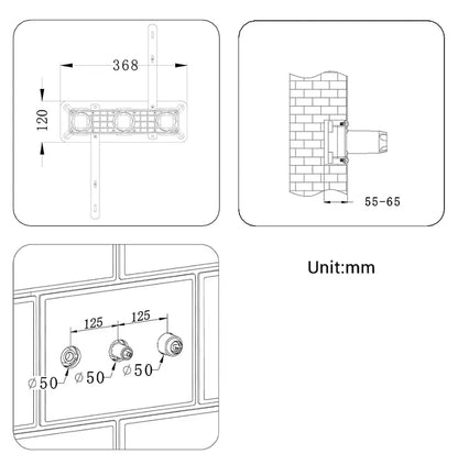 SaniSupreme® Doucheset Grand Canyon 10 inch / 25cm regendouche rond 2 - weg zwart inbouw