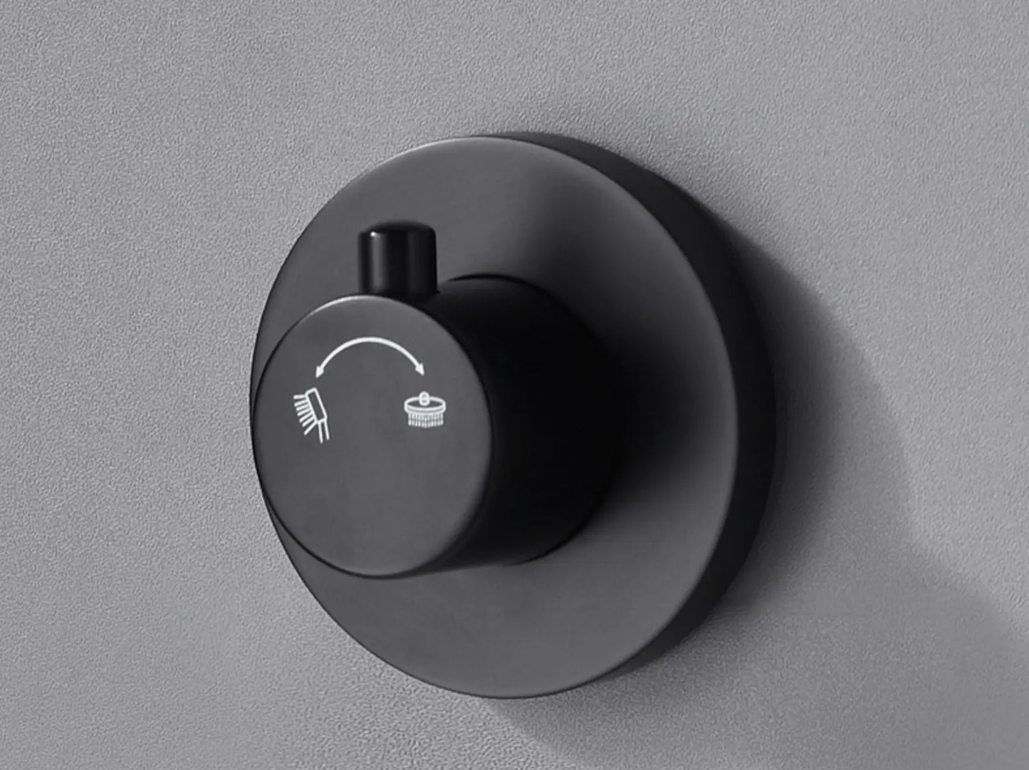 SaniSupreme Doucheset Grand Canyon 12 inch / 30cm regendouche rond 2 - weg zwart inbouw