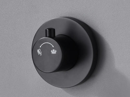 SaniSupreme Doucheset Grand Canyon 12 inch / 30cm regendouche rond 2 - weg zwart inbouw