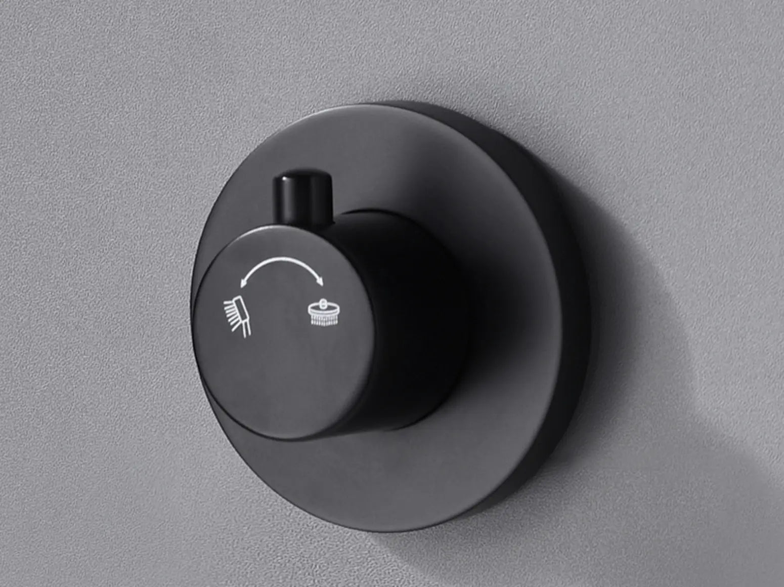 SaniSupreme Doucheset Grand Canyon 8 inch / 20cm regendouche rond 2 - weg zwart inbouw