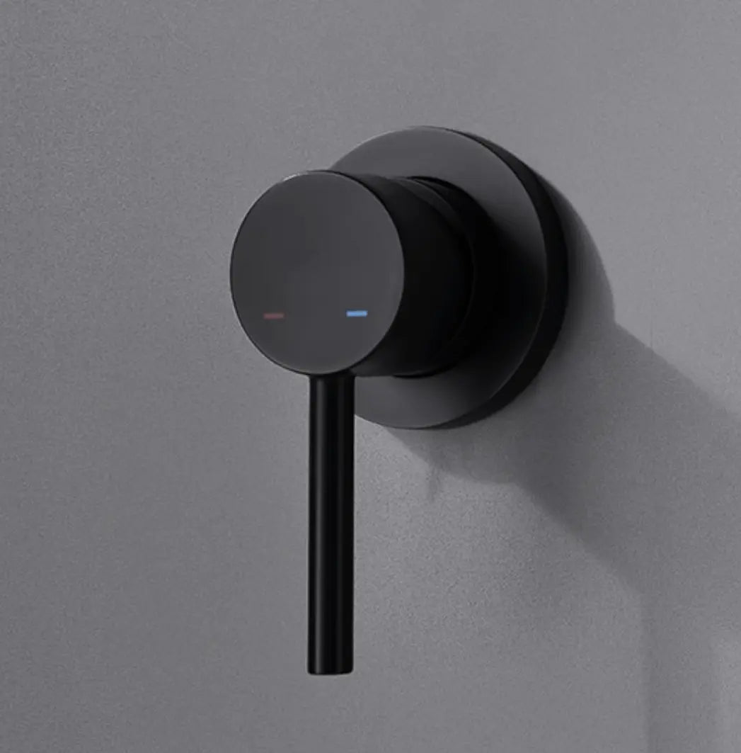 SaniSupreme Doucheset Grand Canyon 8 inch / 20cm regendouche rond 2 - weg zwart inbouw