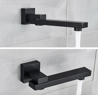 SaniSupreme Doucheset Manhattan 8 inch regendouche vierkant 3 - weg zwart inbouw