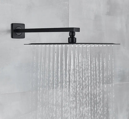 SaniSupreme Doucheset Manhattan 8 inch regendouche vierkant 3 - weg zwart inbouw