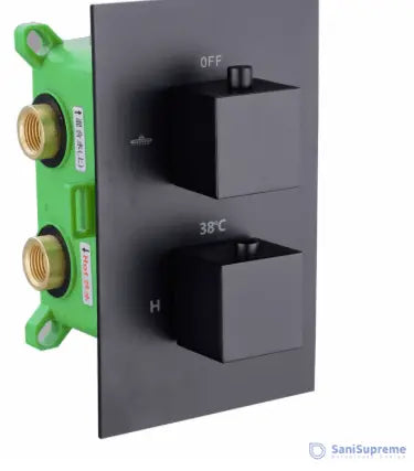 SaniSupreme Doucheset Manhattan Premium 12 inch regendouche vierkant 2 - weg zwart inbouw