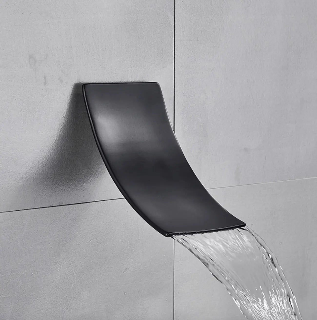 SaniSupreme Doucheset Manhattan Premium de Luxe Waterfall LCD 12 inch regendouche vierkant 3 - weg zwart inbouw