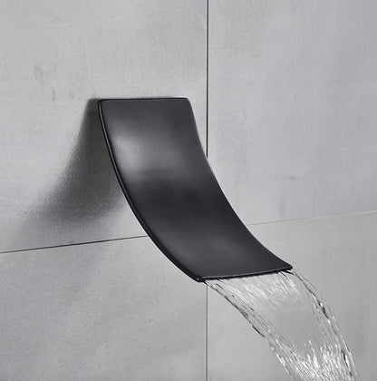 SaniSupreme Doucheset Manhattan Premium de Luxe Waterfall LCD 12 inch regendouche vierkant 3 - weg zwart inbouw