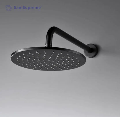 SaniSupreme® Doucheset Montana 10 inch / 25 cm regendouche rond 2 - weg zwart inbouw