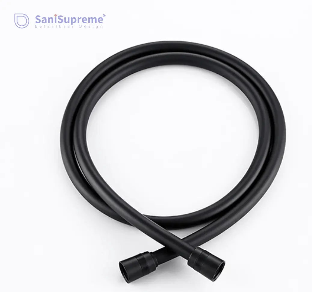 SaniSupreme® Doucheset Montana 10 inch / 25 cm regendouche rond 2 - weg zwart inbouw