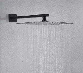 SaniSupreme Doucheset New York Premium de Luxe LCD 10 inch regendouche vierkant 2 - weg zwart inbouw