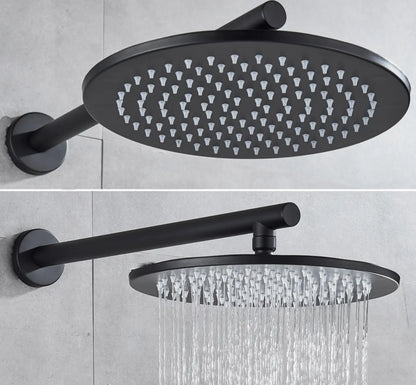 SaniSupreme® Doucheset Sacramento 20 cm. regendouche rond 2 - weg zwart inbouw