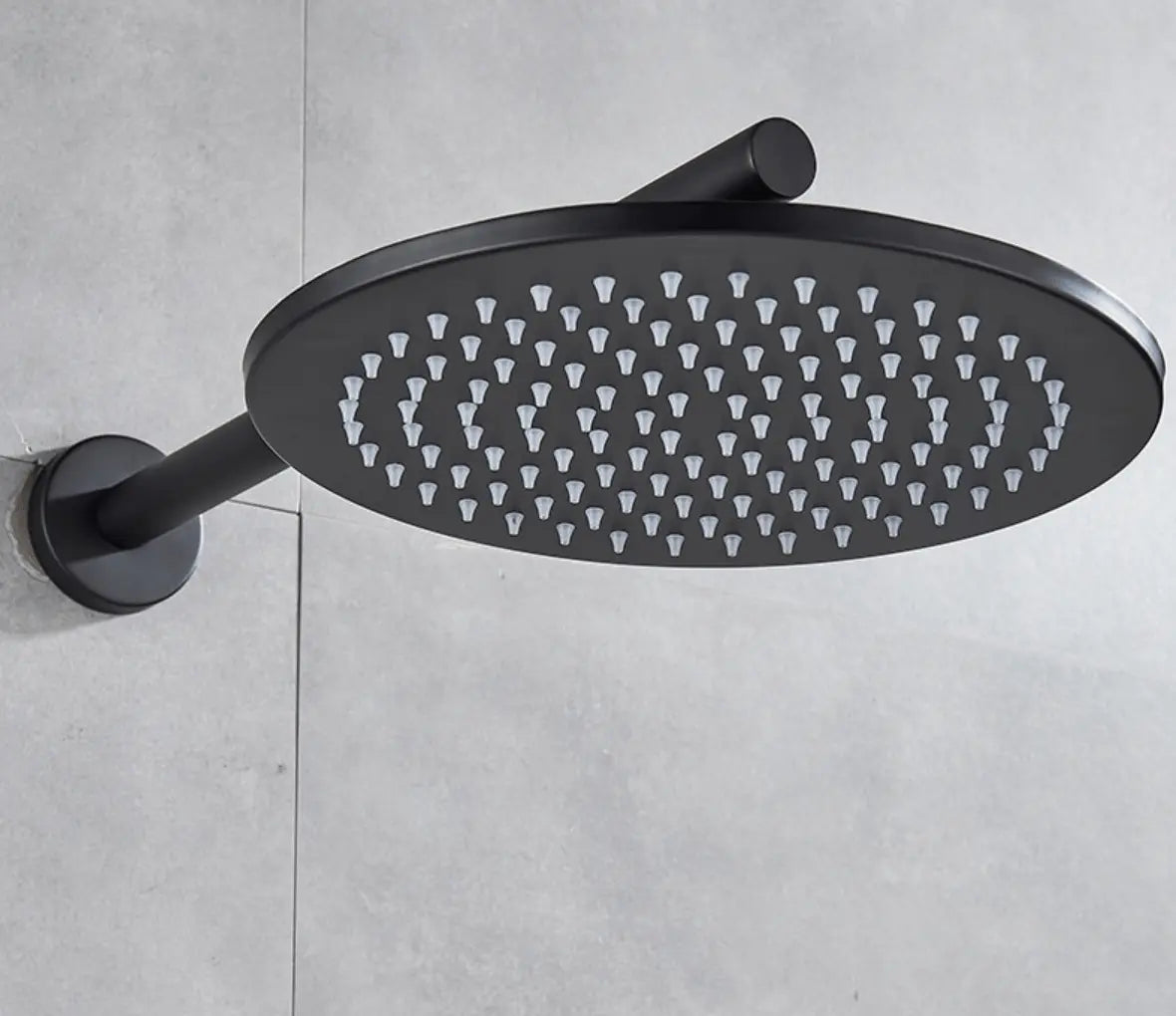 SaniSupreme® Doucheset Sacramento 20 cm. regendouche rond 2 - weg zwart inbouw