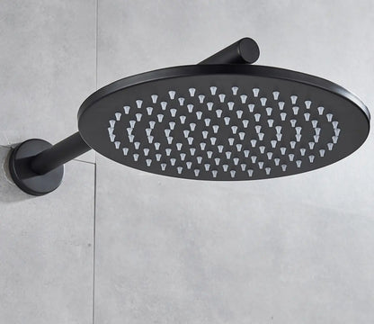 SaniSupreme® Doucheset Sacramento 20 cm. regendouche rond 2 - weg zwart inbouw