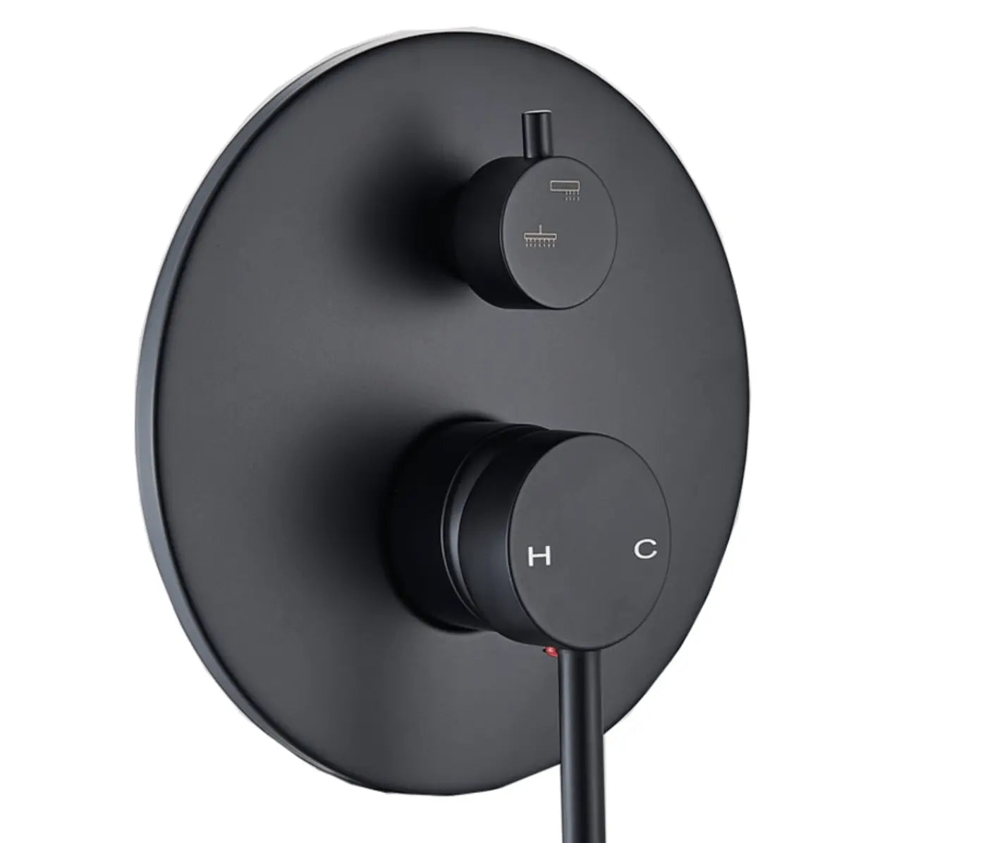 SaniSupreme® Doucheset Sacramento 20 cm. regendouche rond 2 - weg zwart inbouw