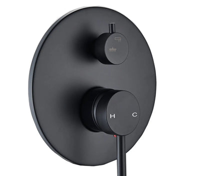 SaniSupreme® Doucheset Sacramento 20 cm. regendouche rond 2 - weg zwart inbouw