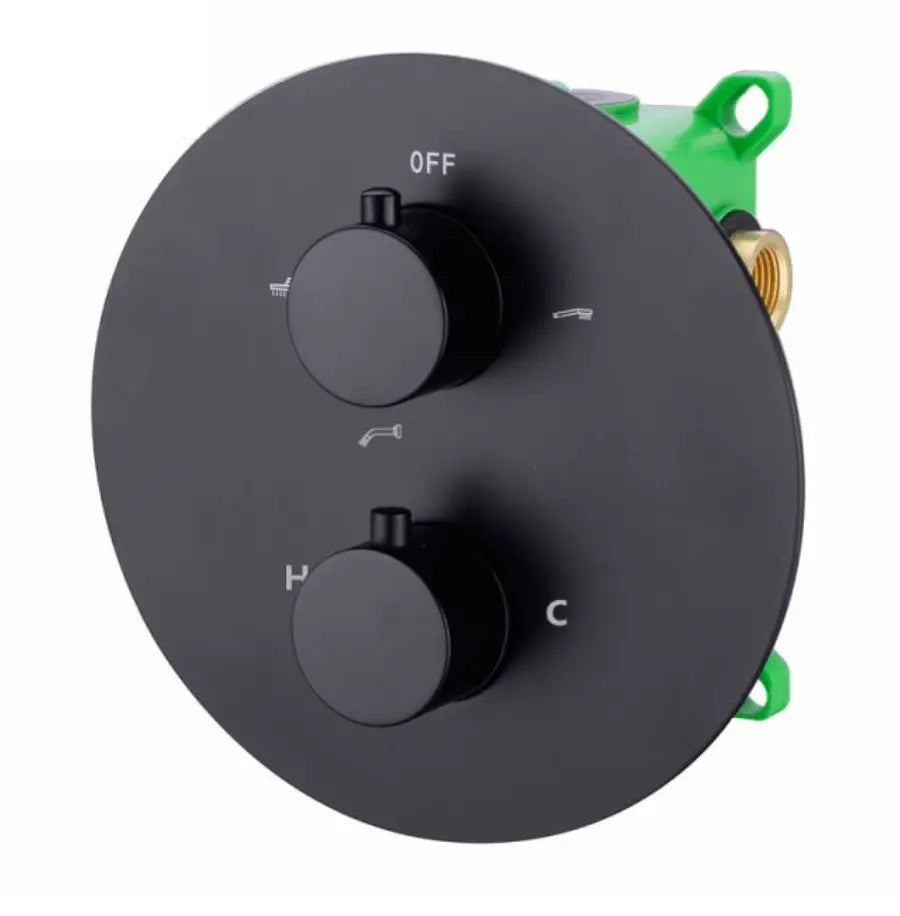 SaniSupreme Doucheset Washington Premium Plus 10 inch regendouche rond 3 - weg zwart inbouw