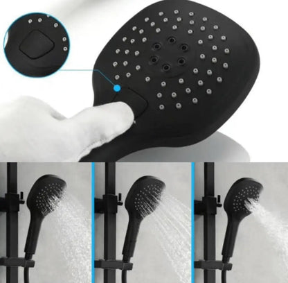 SaniSupreme Doucheset Washington Premium Plus 10 inch regendouche rond 3 - weg zwart inbouw