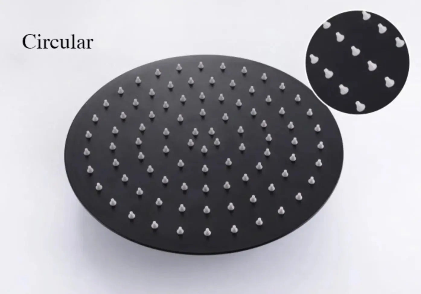 SaniSupreme Doucheset Yosemite 20 cm. regendouche rond 2 - weg zwart inbouw