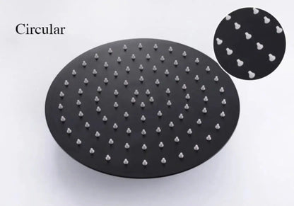 SaniSupreme Doucheset Yosemite 20 cm. regendouche rond 2 - weg zwart inbouw