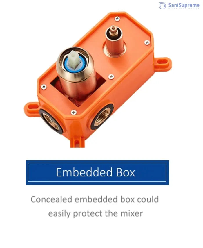 SaniSupreme® Doucheset Yosemite 25 cm. regendouche rond 2 - weg goud brushed